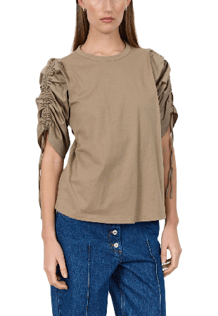 Leveté Room Lr-Kowa 20 T-Shirt T-shirts Dam Brun S