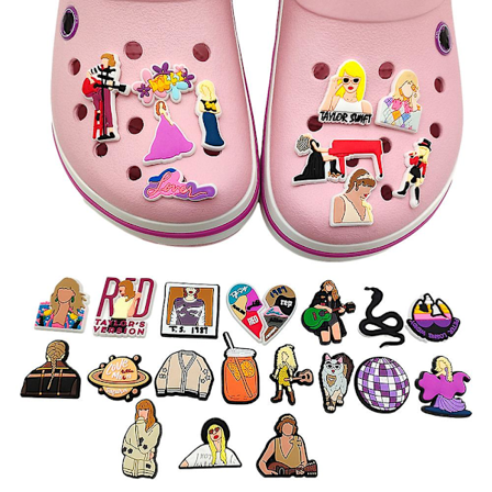 29 stk. Taylor Swift Singer Series Strandfest Sko Charms til Crocs Clog Sandaler Dekoration Sko Tilbehør Gaver