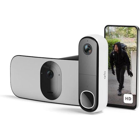 Arlo Floodlight 2K övervakningskamera med WiFi-strålkastare, färg-nattvision