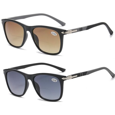 Bifokala Solglasögon UV-Skydd för Män & Kvinnor - Fyrkantig Design