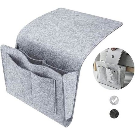 Filtsengside opbevaringspose (lys grå), sengside opbevaringspose, sengside opbevaringspose, sengside organizer rum