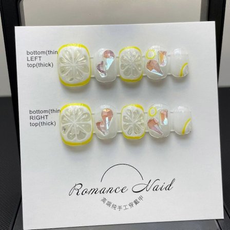 Långa Kista Handgjorda Rosa Falska Naglar Rhinestone Glitter Gradient Falska Naglar med Design 3D Kristall Metalliska Press On Naglar Glansiga Akryl 