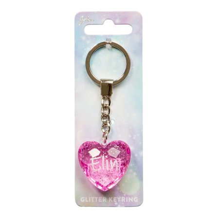 Nyckelring Glitter Heart Elin