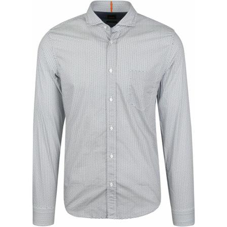 Hugo Boss Overhemd Print , Grijs , Heren , Maat: 2XL