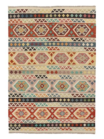 Kelim Afghan Old Style Vloerkleed 175X250 Oranje/Bruin Wol, Afghanistan