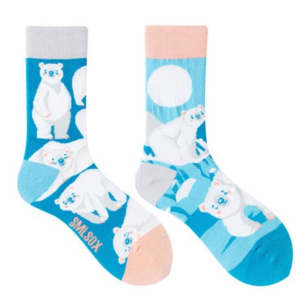 5 par Många stilar av AB-strumpor asymmetriska kreativa trendiga strumpor roliga par mandarinanka färgade mellanhöga strumpor