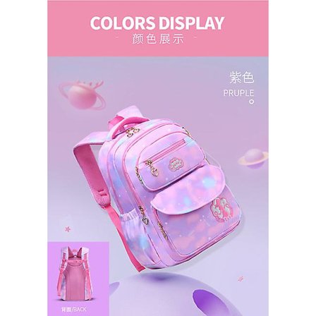 2023 Ny Grundskoleryggsäck Barn Skolväska Söt Färgglad Skolboksväskor Flickor Ryggsäck Mochila Femenina