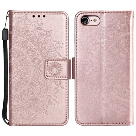 SKALO iPhone 16e Mandala Flip Cover - Rosa guld