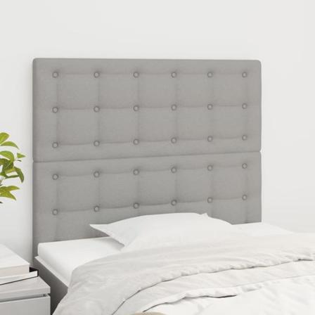 Vidaxl Huvudgavlar 2 St Ljusgrå 90x5x78/88 Cm Tyg Grå
