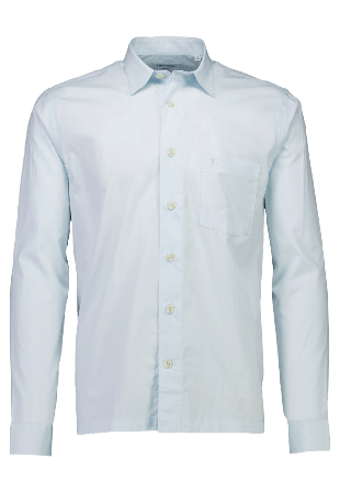 Lindbergh Straight Hemline Shirt L/S Skjortor Herr Blå L