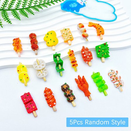 5 Stk 1:12 Dukkehus Miniaturegrill Spidbagning af kød Shr