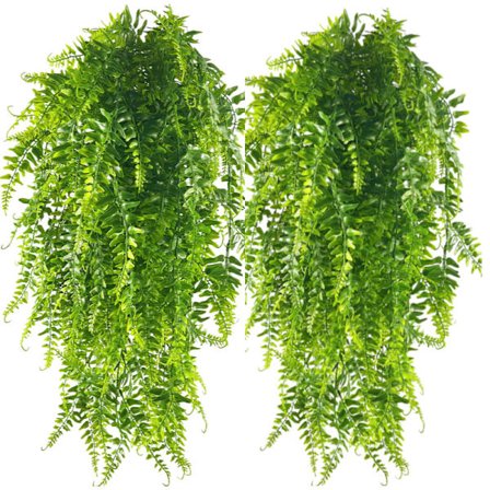 4 st konstgjorda hängande växter konstgjorda ormbunkar gröna blad G