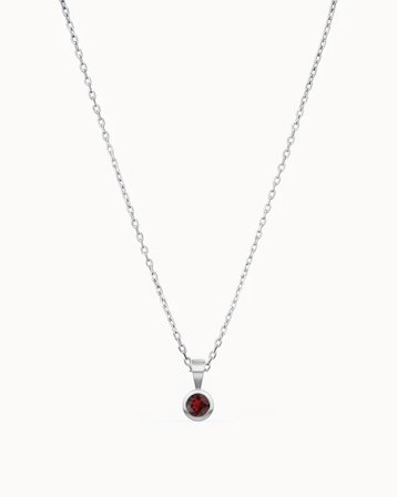 Halsband med månadssten i 18K Vitguld