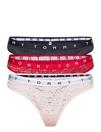 3P Thong Stringit Alusvaatteet Monivärinen/Kuvioitu Tommy Hilfiger