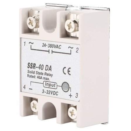 Enfasig DC-AC Solid State Relay SSR-40DA 40A Inngangsspenning 3