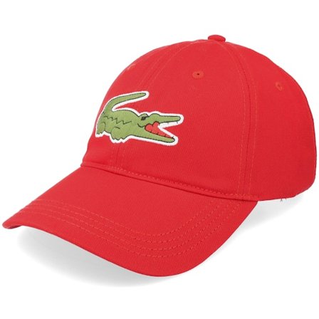 Lacoste - Red Dad Cap Unconstructed Red Cap - @ Hatstore