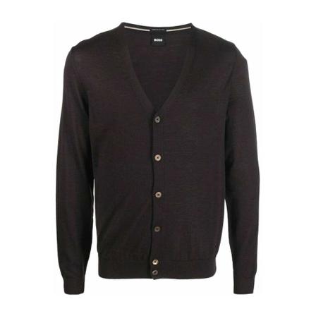 Hugo Boss V-neck Strik Lilla, Herre Strik