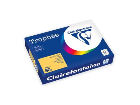 Clairefontaine Trophée A4 80 g färgat papper guldgul 500/fp - Lyreco - Kontorspapper - Specialpapper - Färgat - A4