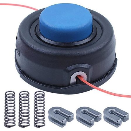 Klippehode med 3 pakker klippehylse, gummiring, fjærhode, fjær kompatibel med Husqvarna T35 235 322 323 324 325 326 327 323L 122 Hg