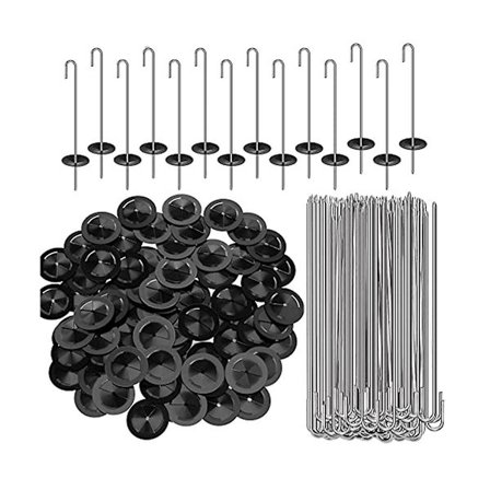 100 pakker solcellepanelbeskyttelsesklemmer, festemidler for gjerde av rustfritt stål, dyrebeskyttelsessett for solcellepanel