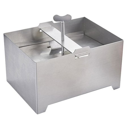 Tofu-maskinpresseform i rustfritt stål, hjemmelaget tofu-form, verktøy for tofuproduksjon (16,00 x 12,00 x 9,00 cm, sølv)