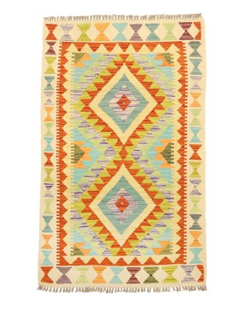 Pequeño Kilim Afghan Old Style Alfombra 83X134 Lana