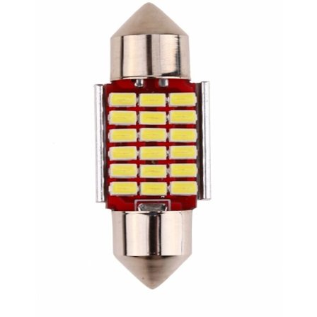 2 stk C5W C10W 31 mm 3014 18 SMD LED-pære til bilinnredning Canbus LED-lysplate 12V