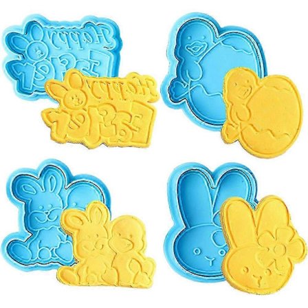 Påskehare Eggkakeformer 3D Silikon Sjokoladeformer DIY Baking og Godterilagingsformer