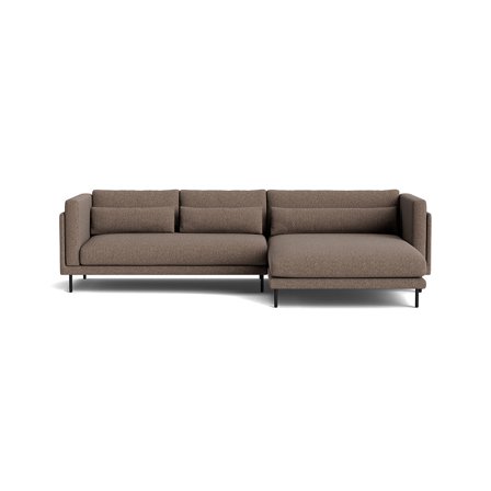 Bali chaiselong sofa, højrevendt - Hygge Brun - 295x170x76 - Sofa, chaiselong