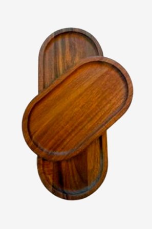 Zelected by Houze - Serveringsbakke Insieme Duo sæt/2 - Brun - Bakker - Fra Homeroom