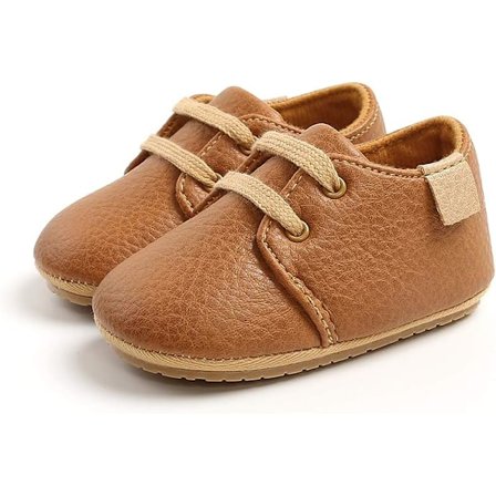 1 Pari 4.73 Tuuman Ruskeat Pehmeäpohjaiset Vauvan Tossut, Sekä Pojille että Tytöille