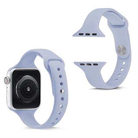 Apple Watch Series 5 44mm smal silikone urrem - Lyselilla