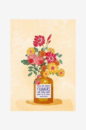 Pelcasa - Poster Alltid blommor - Beige - Posters - 50X70 - Från Homeroom