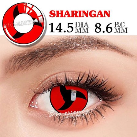 Tib 1 Par Deling Sharingan Kontaktlinser Til Øjne Cosplay Linser Anime Linse Uchiha Sasuke Kakashi Linser Anime Tilbehør (FMY)