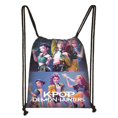 Kpop Demon Hunters Oxford Stof Snørepose – Studenter Taske. Style 11