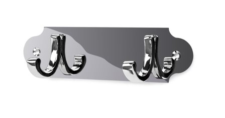 Habo 1803-2 CH Håndklæde 45 mm, blank krom 2 stk. Kroge, Badeværelse