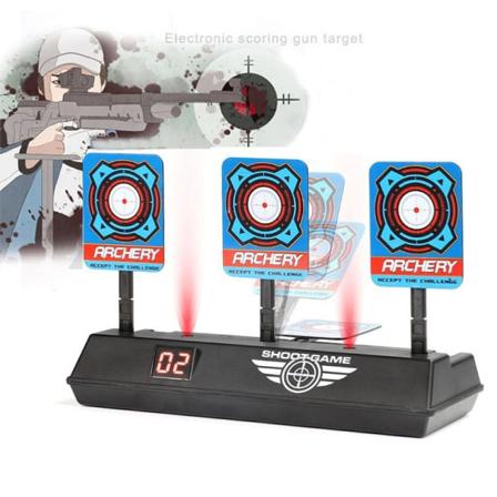 Sähköinen leluase Blaster -pistetaulu pehmeällä luodilla harjoitteluun Automaattinen nollaus Ampumataulu Nerf Gun -peli Lelulle Pojille