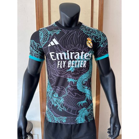25-26 Real Madrid CF Blå Drage Fodbolduniform T-shirt S-2XL