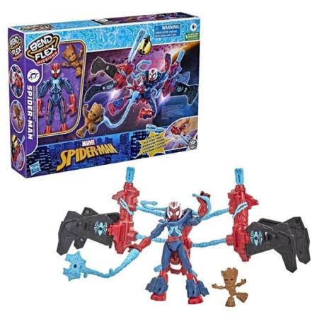MARVEL SPIDER-MAN - Bend and Flex - Spider-Man Space Missions - Flexibel figur, 15 cm, för barn från 4 år och uppåt Flerfärgad