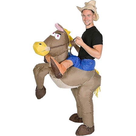 Hgbd Oppblåsbar Ride Me Horse Cowboy Fancy Dress Kostyme For Voksne