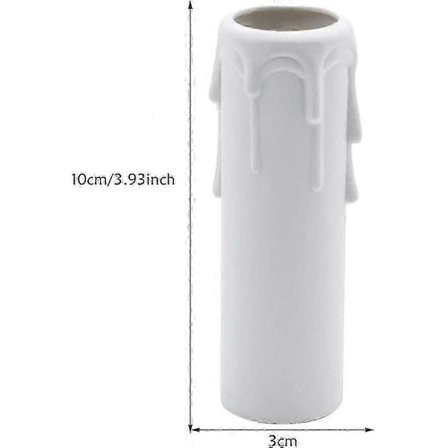 10 stk. Vintage Lys Dryp Plastikafdækninger 30 * 100 mm Rør Lysekrone Fatningsafdækninger Lysekrone Væglampe Vedhæng Dekoration til de fleste 