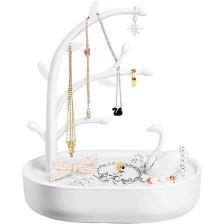 Luksuriøs svan smykkeholder smykkeskrin med liten oppbevaringsboks hjem