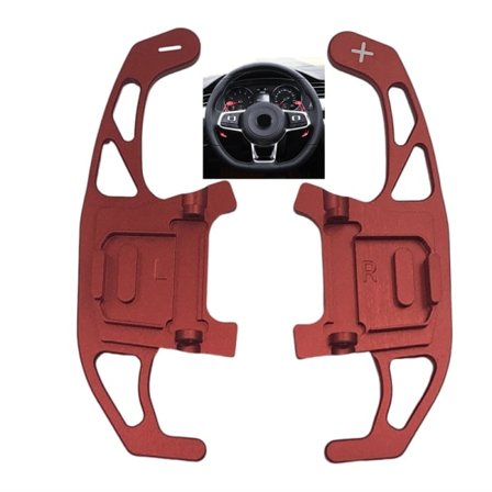 Ratgearskifte paddles 1 par Volkswagen Golf 7/GTI/GTD/GTE Rød