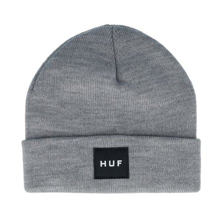 HUF - Grå cuff Beanie - Set Box Beanie Heather Grey Cuff @ Hatstore