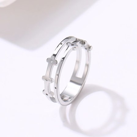 Rostfritt stål ring GULD, SILVER