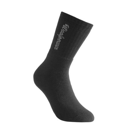 Woolpower Socks Logo 400 Strømpe sort 40-44, Tøj