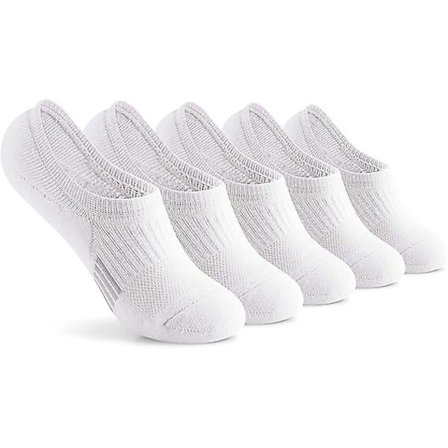 Dam No Show Strumpor Atletiska Ankelstrumpor Dämpade Löparstrumpor Låg Skuren 5 Par/Färg:vit5/Storlek:5-8
