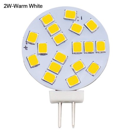 G4 LED-lamput pyöreä kohdevalolamppu 2W-LÄMMIN VALKOINEN 2W-LÄMMIN