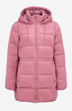 Cellbes of Sweden - Varm-foret jakke med hette i gammelrosa for damer i størrelse 42/44