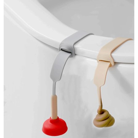 Toiletsædeløfter, Toiletsædeløfter, Undgå at røre toiletsædelhåndtaget, Berøringsfri toiletsædeløfter (Toiletbørste og Pooper 2 stk.)